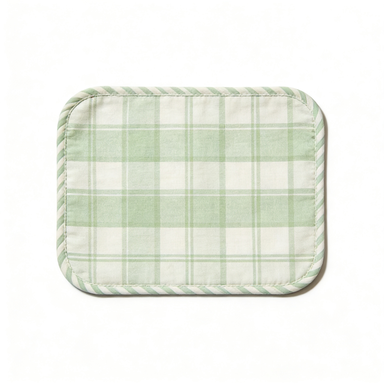 Mint Green Plaid Cotton Placemat
