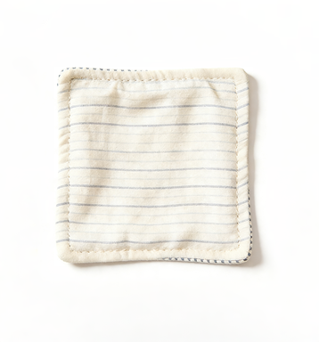 Blue Stripe Quilted Square Coaster