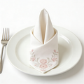 Embroidered Floral Cotton Napkin