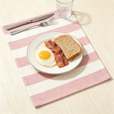 Pink & White Wide Stripe Placemat