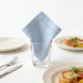 Sky Blue Stitch Detail Cotton Napkin